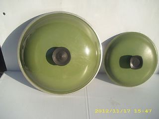 Vtg TWO Club Aluminum Green Replacement Pots Pans LidS Only , 7 & 10