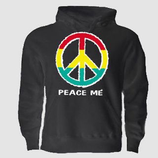 Peace Me Hoodie reggae rasta hippie retro 60s sign