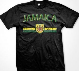 Jamaica Jamaican Country Pride Flag Irie Mon Bolt Rasta Mens T shirt 