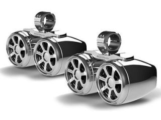NEW WAKEWORKS WAKEBOARD TOWER SPEAKERS WITH FUSION POLISHED ALUMINUM