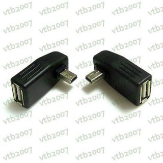  Right + Left angle 90 degree usb min B 5pin 5p Male to 2.0 A Female 