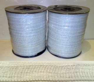 ELECTRIC FENCE TAPE   2 x 12mm White 400m Poly Fencing