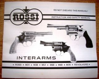 Instruction & Parts List   Rossi Revolvers   NICE