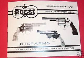 ROSSI Interarms Revolver Manual M31, 38, 51, 68, 69, 70