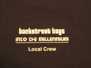 Backstreet Boys Into the Millennium Tour Local Crew T Shirt Black XL