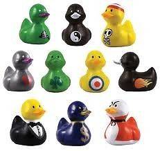 RARE DUCK RUBBER DUCKIES DUCKY PENCIL TOPPERS COLLECTION SET PARTY 