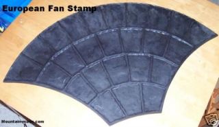 European Fan Decorative Concrete Cement Stamp Mat form floppy/flexi 
