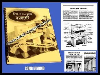 IRONRITE MANUAL   USE AND CARE   24 PAGES