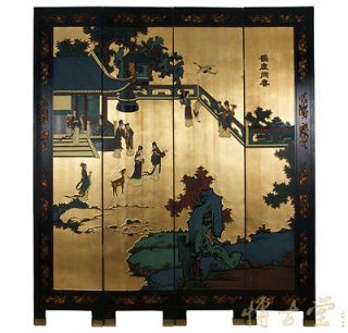 Chinese Antique 4 Panels Carved Coromandel Screen/Room Divider 11LP44
