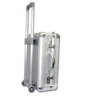 MEZZI HARD ROLLER TRAVEL SILVER CASE AIRLINE APPROVED PROMO