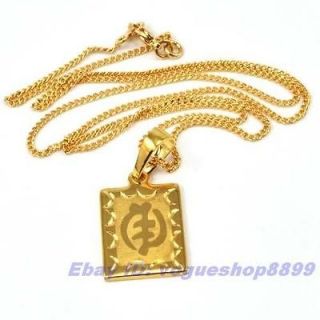 ENGAGING 18K YELLOW GOLD GP ALLAH PENDANT 18 NECKLACE SOLID FILL GEP 