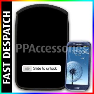 Slide To Unlock Mobile Sock With Pocket For Samsung Galaxy S3