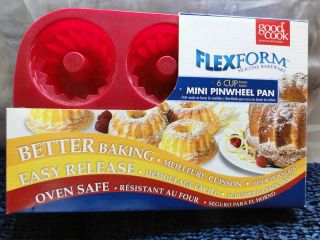   FLEXFORM Silicone MOLD Bakeware MINI PINWHEEL PAN Crafts 6 Cup NEW