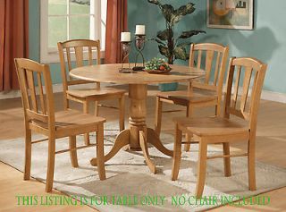 ROUND DINETTE KITCHEN TABLE ONLY   42 DIAMETER WITH 2 DROP LEAVES IN 