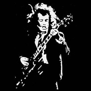 Angus Young ACDC music gibson guitar rock god T Shirt