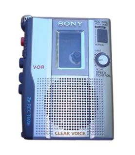 Sony TCM 200DV Handheld Cassette Voice Recorder