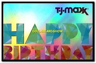   MAXX USA HAPPY BIRTHDAY DISCOUNT GOODS COLORFUL COLLECTIBLE GIFT CARD