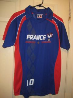 France Francais Football Futball Soccer Jersey Size M Medium #10 
