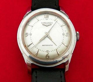 1951 LONGINES AUTOMATIC LARGE STAINLESS STEEL CASE