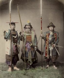 1883 SAMURAIS in ARMOR PHOTO Japan