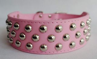 pink studded dog collar in Spiked & Studded Collars