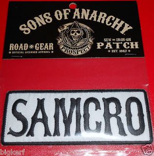 Sons of Anarchy {SAMCRO} New Licensed SOA SEW or IRON ON Road Gear 