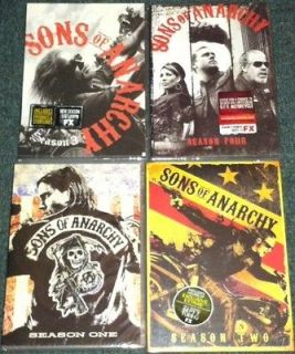   listed Sons of Anarchy Seasons 1 4 on DVD, Brand New, season 1 2 3 4