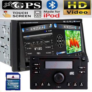 HQ 2 Din 7 HD DVD CD Radio GPS Device Car Player Ipod Bluetooth+Map+ 