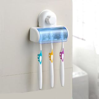 Home Bathroom Toothbrush SpinBrush Suction Holder Stand Rack Plastic 