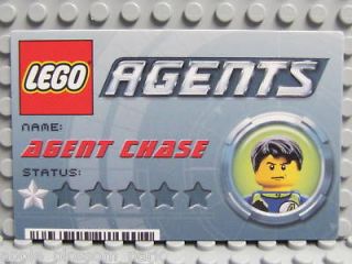   Agents Chase Minifig MISSION CARD  8635 8634 8633 8632  Gr8 for Wallet