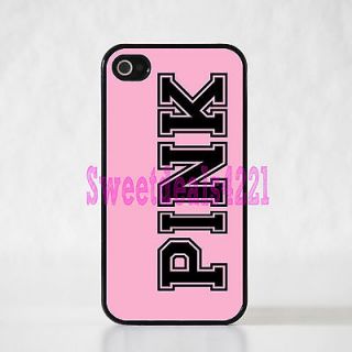 Black PINK LOGO iPhone 4 & 4S Case Cover AT&T Sprint Verizon 8 16 32 