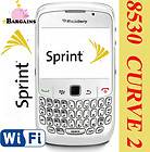   Curve 8530   White Sprint PCS Cell Phone WIFI Smartphone PDA