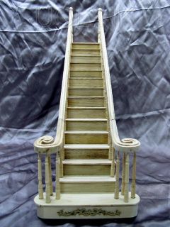 Scale Doll House unfinished straight staircase (Self assembled)