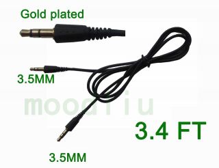  Ft 1M 3.5 mm Mini Jack Plug Male to Male Stereo Audio Adapter Cable
