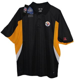 Pittsburgh STEELERS BLACK & GOLD POLO SHIRT w eSystems Moisture 