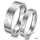 Titanium and Stainless Steel Couple Rings Sliver Corlor Trust and 
