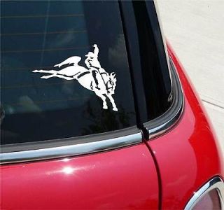SADDLE BRONC BUSTER RODEO COWBOY HORSE GRAPHIC DECAL STICKER VINYL CAR 
