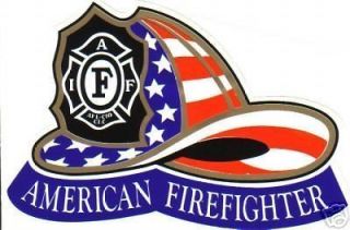 NEW 2 I.A.F.F. FIRE HELMET FIREFIGHTER STICKER DECAL NEW