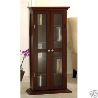 CD/DVD Storage Cabinet /Tower/rack w 2 large glass door