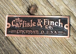   Finch name tag, Antique Hit Miss Gas Steam Engine Generator Toy Motor