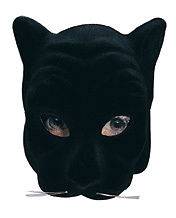 Adult Black Panther Jungle Cat Halloween Costume Face Mask with 