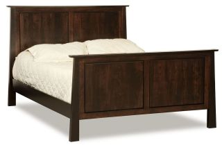   Solid Maple Wood Bedroom Set Modern Furniture Panel Bed Espresso New