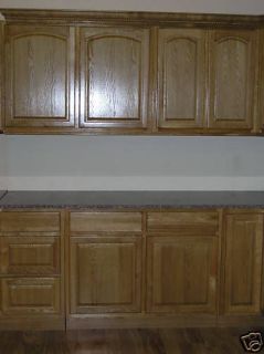 All wood Oak kitchen w/ granite countertops & sink