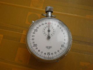 Vintage SWISS HEUER 7 Jewels Manual Stopwatch