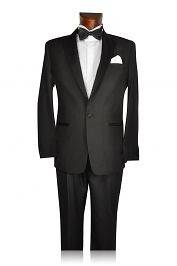 Mens Black Single Breasted Tuxedo Dinner Suit in Short