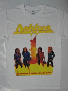 Dokken   Under Lock and Key White T shirt (S XXL)