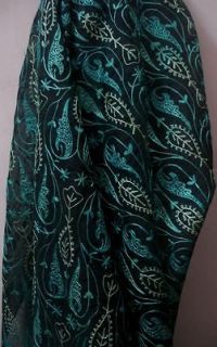   100% Embroidered Silk Organza Fabric Curtain Saree Skirt Curtains