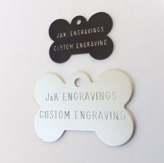 Engraved Bone Shape Tag, Pet Tags, Dogs, Cats, Dog Tags, Large, Small