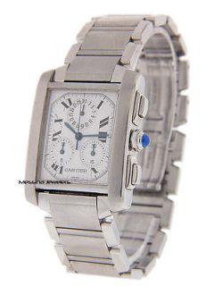 Cartier Tank Francaise Chronograph Stainless Steel Mens