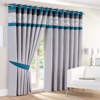 grey teal curtains